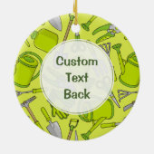 Gardening-pictogrammen Keramisch Ornament (Achterkant)