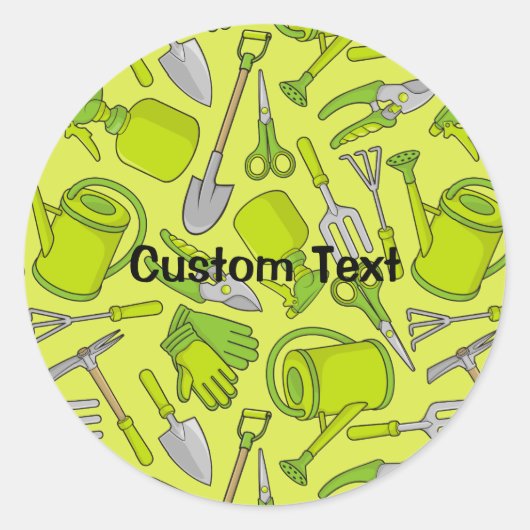 Gardening-pictogrammen Ronde Sticker (Voorkant)