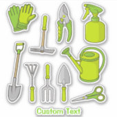 Gardening-pictogrammen Sticker (Voorkant)