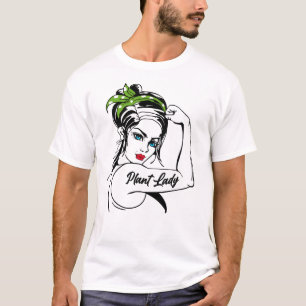 Gardening Plant Lady Rosie De Riveter T-shirt