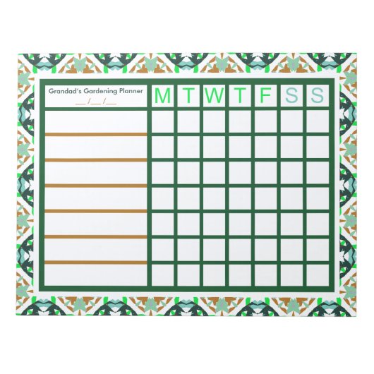 Gardening Planten Toewijzingsplan voor tuinbouwpla Notitieblok (Voorkant)