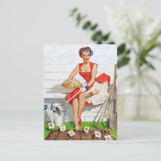 Gardening pop omhoog briefkaart (Staand voorkant)