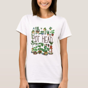 Gardening Potlood Plant Pot Head T-shirt