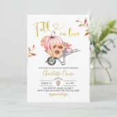 Gardening Roze Herfst in de Vrijgezellenfeest van Kaart (Staand voorkant)