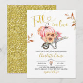 Gardening Roze Herfst in de Vrijgezellenfeest van Kaart (Voorkant / Achterkant)