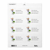 Gardening Stick Figuur Etiket (Full Sheet)