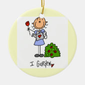 Gardening Stick Figuur Keramisch Ornament (Voorkant)