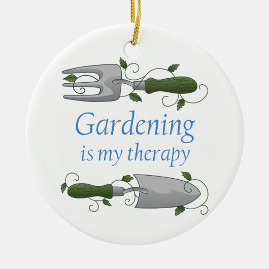 Gardening-therapie Keramisch Ornament (Voorkant)