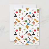 Gardening Tools Planten Gardener Nursery Pattern Bedankkaart (Achterkant)