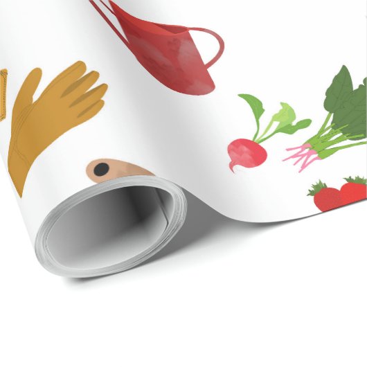 Gardening Tools Planten Gardener Nursery Pattern Cadeaupapier (Rol Hoek)