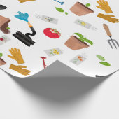 Gardening Tools Planten Gardener Nursery Pattern Cadeaupapier (Hoek)