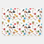 Gardening Tools Planten Gardener Nursery Pattern Inpakpapier Vel (Voorkant 2)