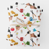 Gardening Tools Planten Gardener Nursery Pattern Inpakpapier Vel (In situ)