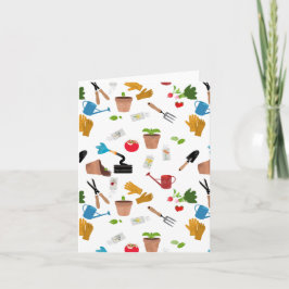 Gardening Tools Planten Gardener Nursery Pattern Kaart