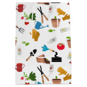 Gardening Tools Planten Gardener Nursery Pattern Medium Cadeauzakje (Achterkant)