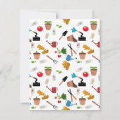 Gardening Tools Planten Gardener Nursery Pattern Notitiekaartje (Achterkant)