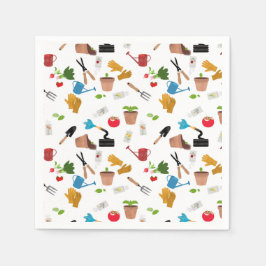 Gardening Tools Planten Gardener Nursery Pattern Servet