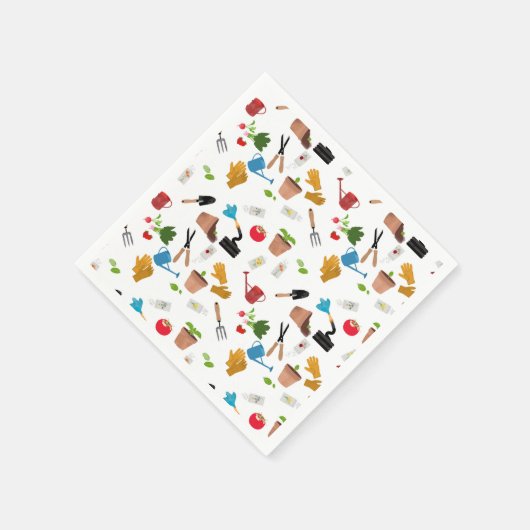 Gardening Tools Planten Gardener Nursery Pattern Servet (Hoek)