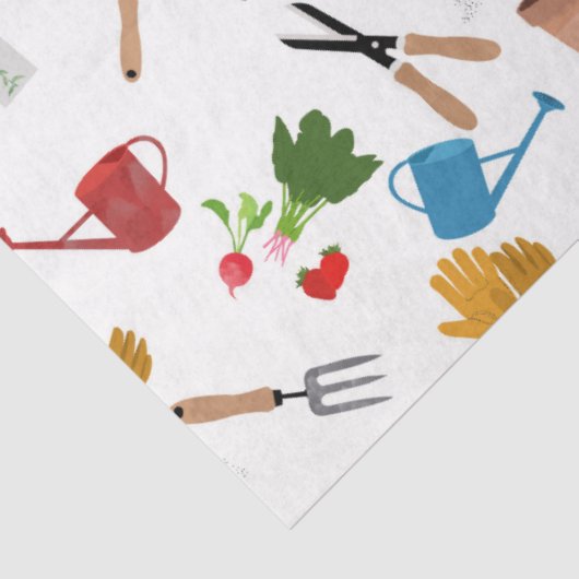 Gardening Tools Planten Gardener Nursery Pattern Tissuepapier (Detail)