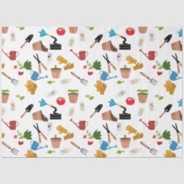 Gardening Tools Planten Gardener Nursery Pattern Tissuepapier