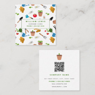 Gardening Tools Planten Gardener Nursery Vierkante Visitekaartje