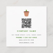 Gardening Tools Planten Gardener Nursery Vierkante Visitekaartje (Achterkant)