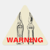 Gardening Tools Pruners Warning Sticker (Voorkant)