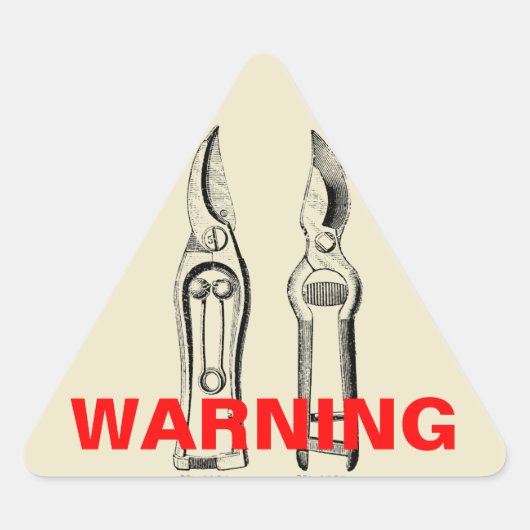 Gardening Tools Pruners Warning Sticker (Voorkant)