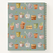 Gardening Tools Waterverf Khaki Garden Journal Notitieboek (Achterkant)
