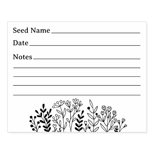 Gardening van zaaigoed rubberstempel (Afrduk)