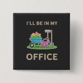 Gardening Vierkante Button 5,1 Cm (Voorkant)