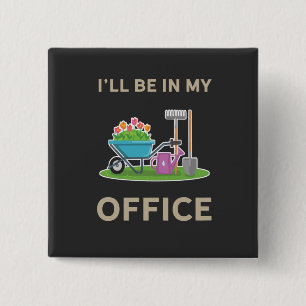 Gardening Vierkante Button 5,1 Cm