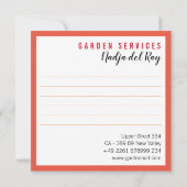 Gardening Visitekaartjes Wilde Rozen Kaart (Achterkant)