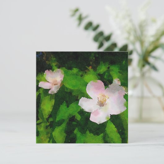 Gardening Visitekaartjes Wilde Rozen Kaart (Staand voorkant)