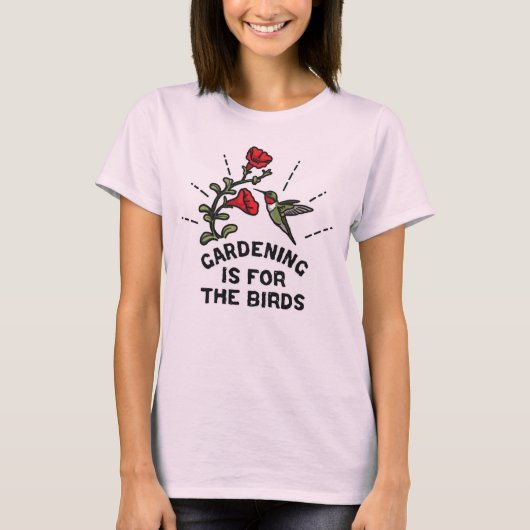 Gardening voor de vogelbloemen t-shirt (Voorkant)