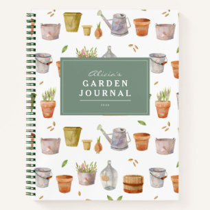 Gardening Waterverf Garden Journal Notitieboek