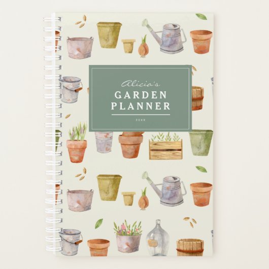 Gardening Waterverf Tuin Planner (Voorkant)