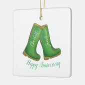 Gardening welgetrouwe trouwdag keramisch ornament (Links)