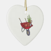 GARDENING WHEELBARROW KERAMISCH ORNAMENT (Rechts)