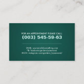 Gardening - witte pictogrammen op smaragdgroen visitekaartje (Achterkant)