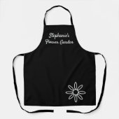 Gardening, , zwart, eenvoudig, aangepast schort (Voorkant)