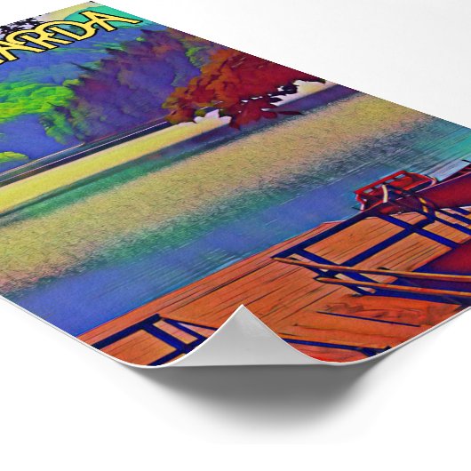 Gardenmeer - Lago di garda italiaanse eilanden Poster (Hoek)