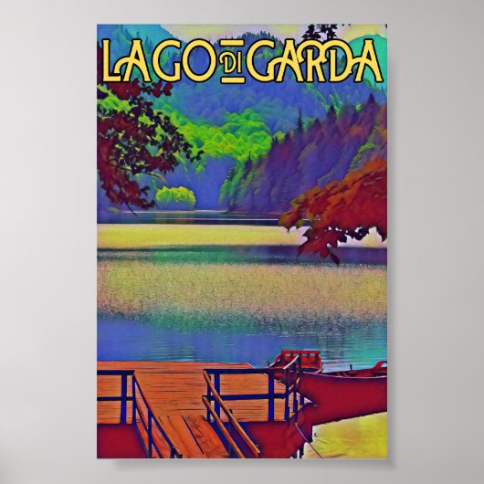 Gardenmeer - Lago di garda italiaanse eilanden Poster (Voorkant)