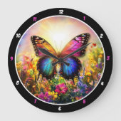 Garden's Embrace" - Levendige vlinder Grote Klok (Voorkant)