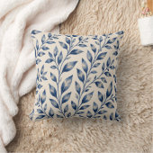Gardens Syracuse Blauwe Bladpatroon Kussen (Deken)