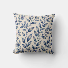 Gardens Syracuse Blauwe Bladpatroon Kussen