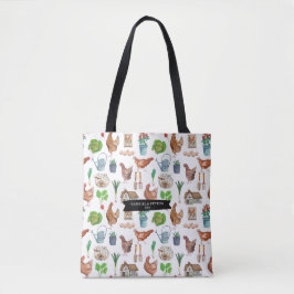 Gardenteelpatroon voor boerderijen tote bag