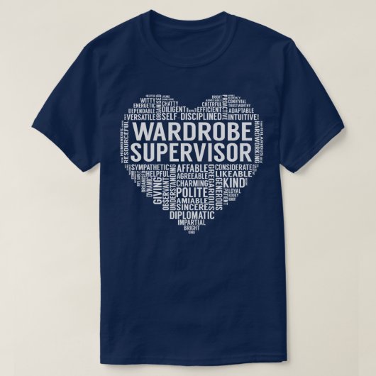 Garderobe Supervisor Hart T-shirt (Design voorkant)