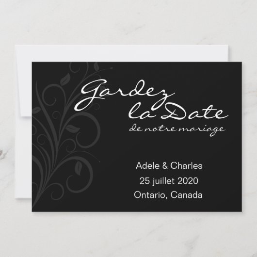 Gardez La Date de notre Mariage Invitation Kaarten (Voorkant)