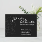 Gardez La Date de notre Mariage Invitation Kaarten (Staand voorkant)